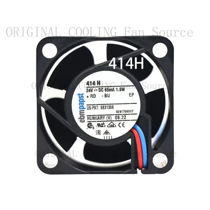 

B+ New in box for Ebmpaps Fan 414H Server Cooling Fan 2wire 40*40*20MM DC 24V 1.6W 65mA