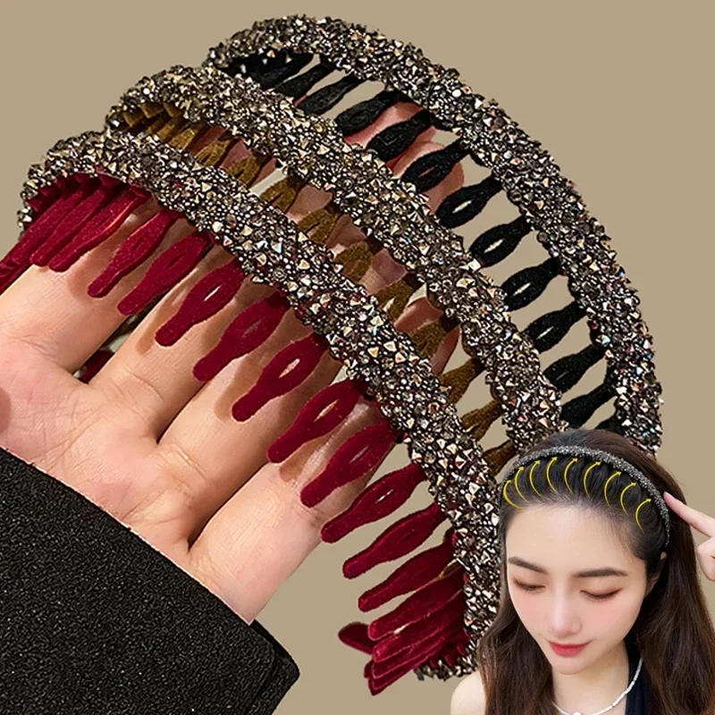 New Fashion Wave Headbands for Women Solid Color Toothed Non-slip Hair Bands Girl Face Wash Sports Hairbands Hair Accessories