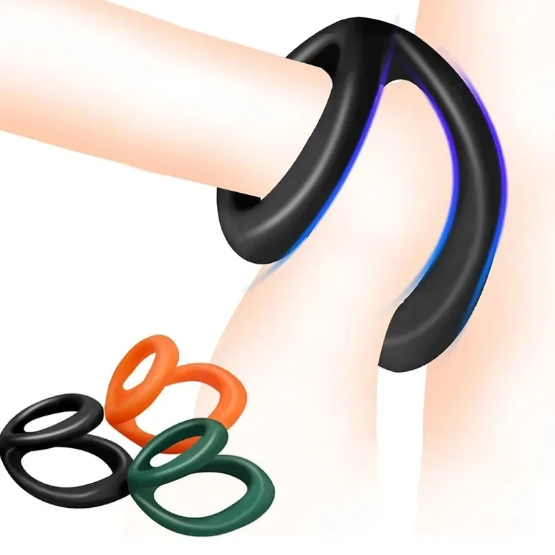 

Male Reusable Penis Sleeve Enlarger Extender Delay Ejaculation Cock Ring Sex Toys For Men Couples Sex Shop Adult Delay Products