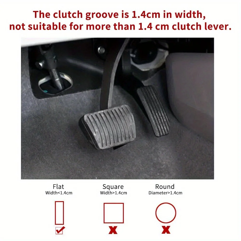 Adjustable Brake Pedal Lock with 2 Keys - Heavy Duty Stainless Steel 8-Hole Anti-Theft for Vehicles, Universal Security System image 5