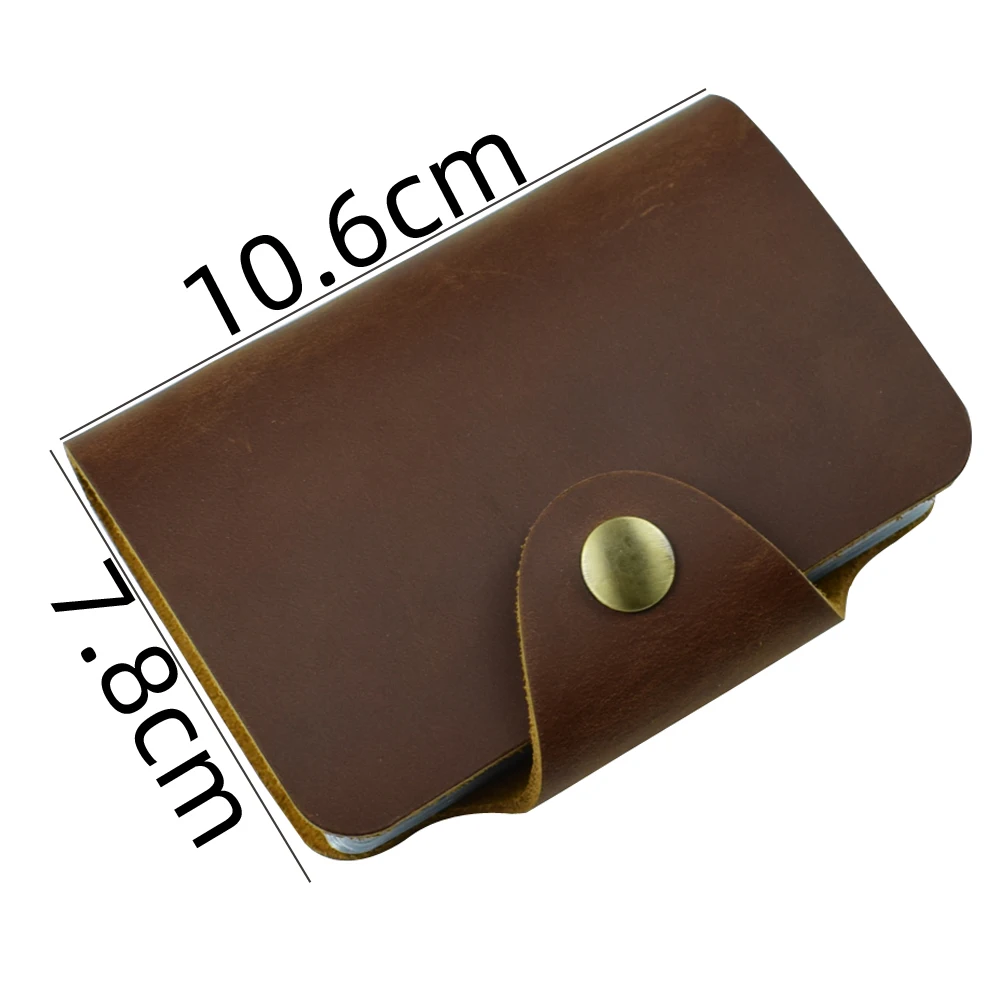 حافظة بطاقات عمل جلدية مع جيوب متعددة للبطاقات - حامل بطاقة الائتمان، منظم بطاقة الاسم #5