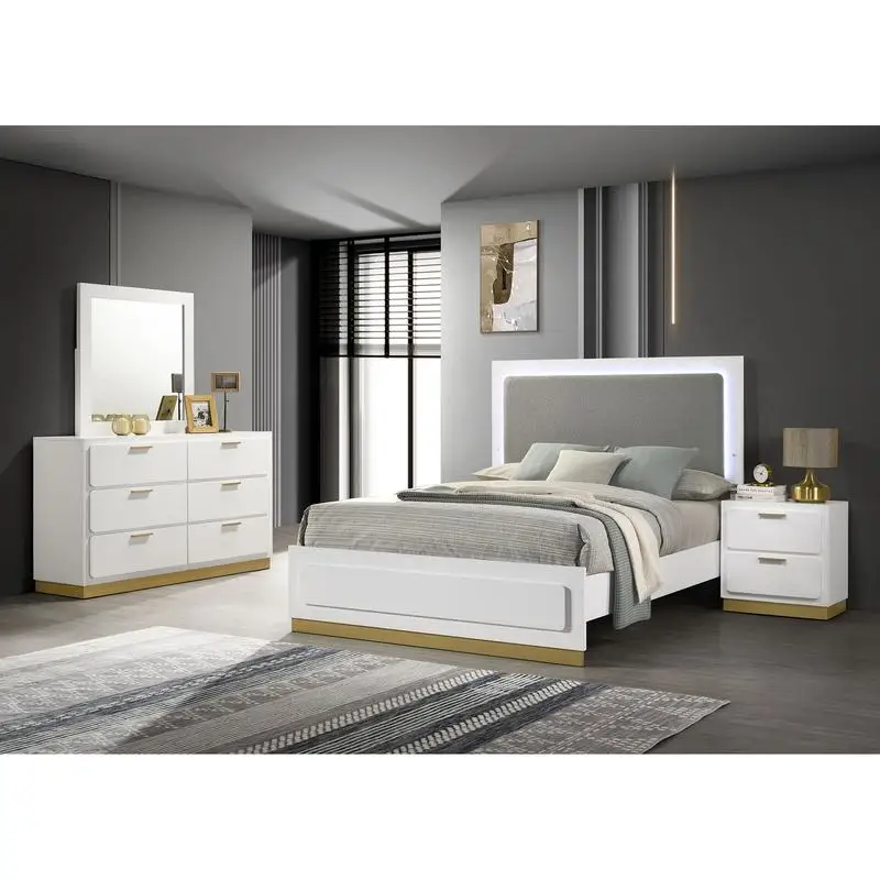 

4-Pc King Bedrm Set - Stylish Eastern King Bdrm Furniture, Elegant Design, Perfect for Modern Homes