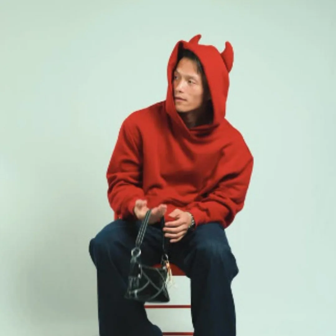 

Городской модный однотонный пуловер с капюшоном и очаровательным дизайном с аппликацией в виде рога на осень-зиму сезонная уличная одежда