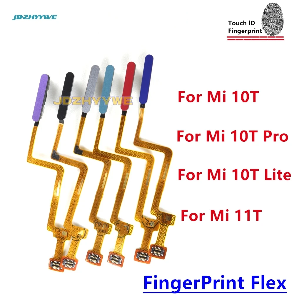 Home Button FingerPrint Touch ID Sensor Flex Cable Ribbon For Xiaomi Mi 11T 10T Pro / Mi 11 10T Lite Replacement Parts