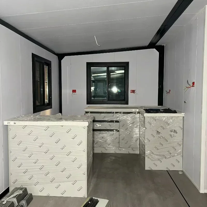 Casa contenedor Modular prefabricada móvil, paquete plano de 20 pies, casa prefabricada para Hotel, Villa prefabricada, pequeña casa de remolque