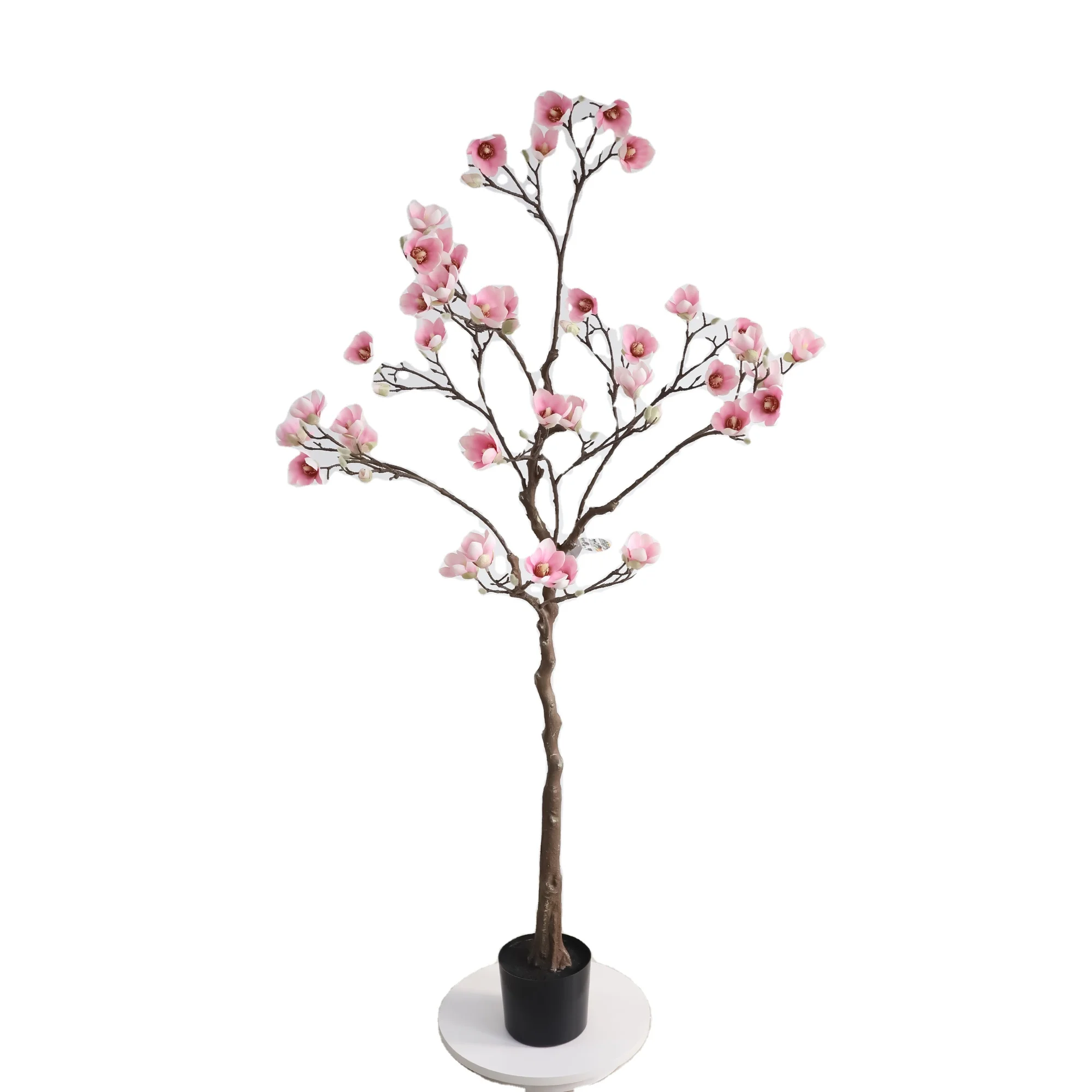 Interior Home Decor Imitated Artificial Plant Tree Magnolia Flower Trees Real Touch Plastic Plant Shrub Magnolia Decor For