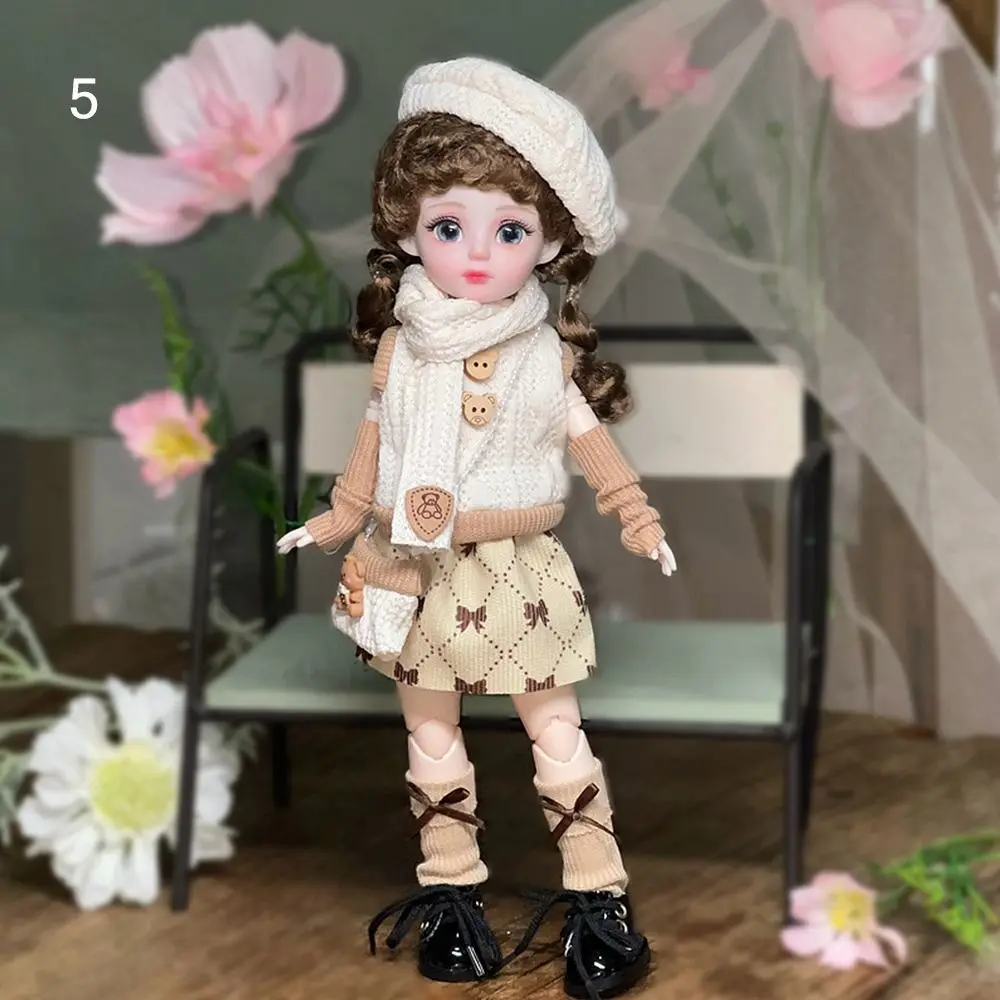 1/6 SD Dolls BJD Doll with Wig Makeup with Clothes Shoes DIY Toys 30cm Pretty Design Ball Jointed Doll for Girls Kids Children