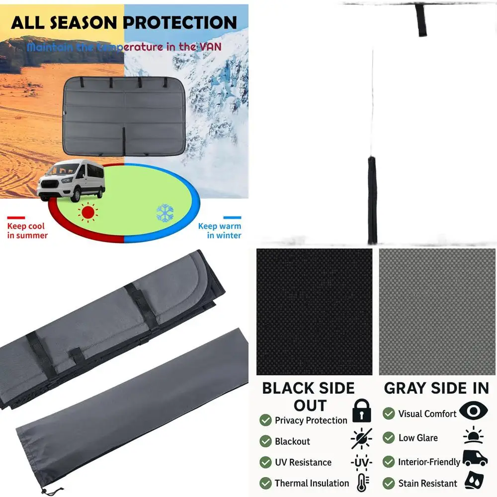 Cubierta de ventana de puerta corredera con aislamiento magnético para furgonetas Ford Transit 2015-2025, tonos de privacidad gris oscuro para acampar sigiloso