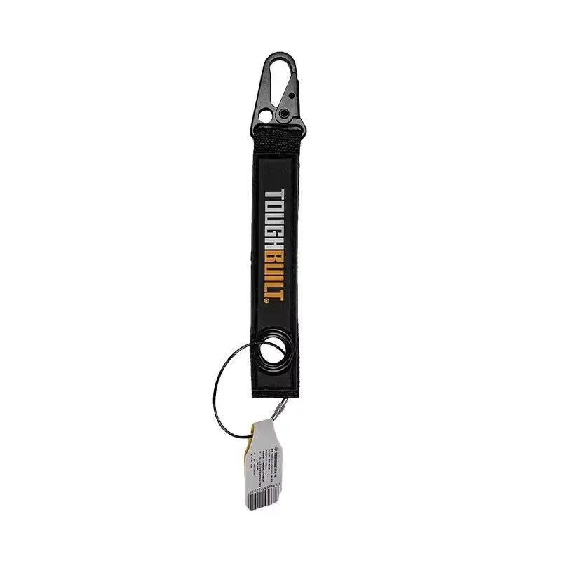 TOUGHBUILT TB-54S2-C Hook & Loop Tool Carabiner, Heavy Duty Sprayed Key Ring Nylon Webbing Portable Tool Mounting Hook