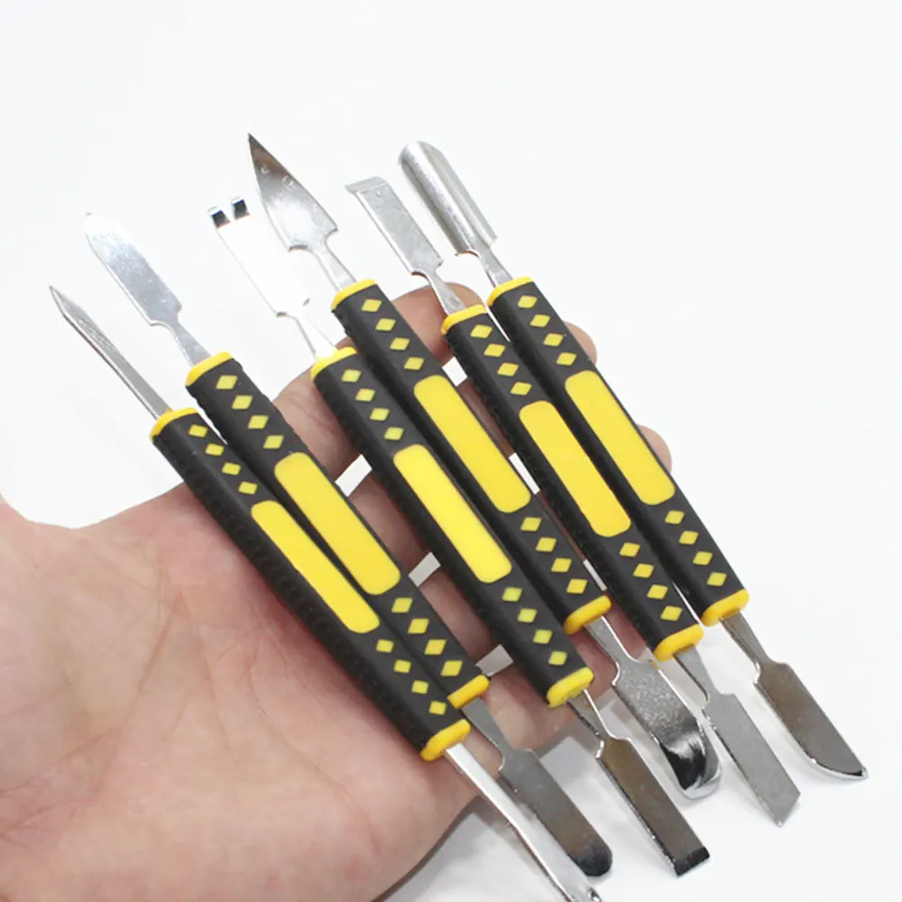6 قطع من مجموعة Spudger المعدنية ذات الأطراف المزدوجة، مجموعة أدوات إصلاح الفتح المتوافقة مع iPhone iPad MacBook والكمبيوتر المحمول والكمبيوتر الشخصي