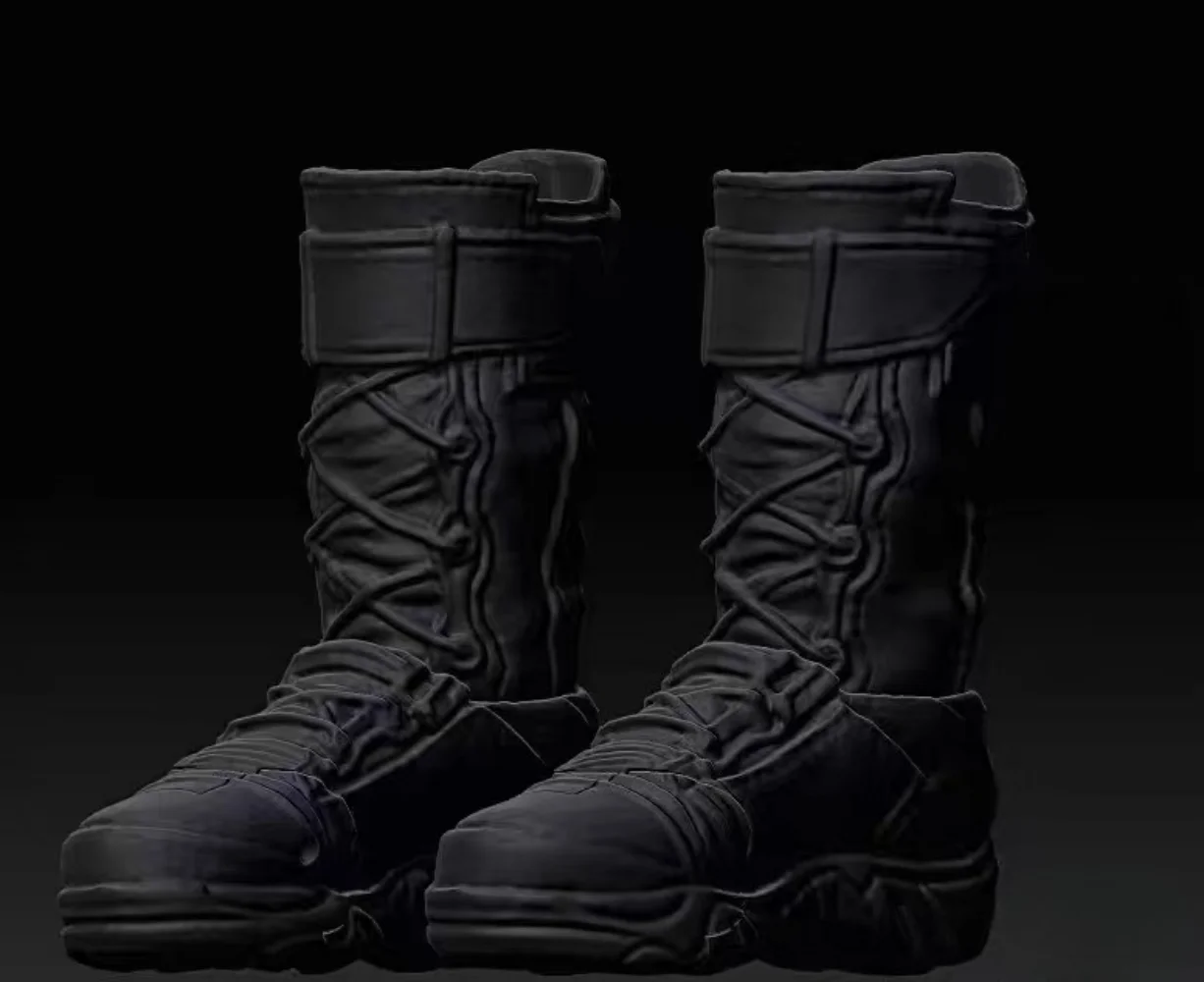 Modelo de Botas Táticas em Escala 1/12 para Soldados de 6'' Nota