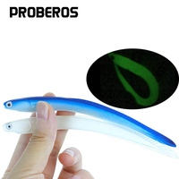 PRO BEROS 5Pcs EEL Soft Lures 14cm 6.3g Artificial Lures Fishing Worm Silicone Bass Pike Minnow Swimbait Jigging Plastic Baits