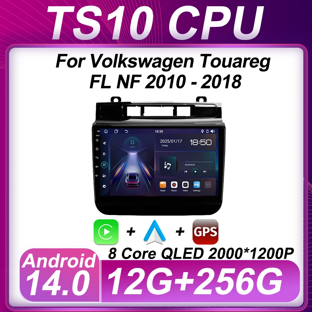 

Car Radio For Volkswagen Touareg FL NF 2010 - 2018 Bluetooth Android 14 Touch Screen Intelligent System No 2din DVD Mirror Link