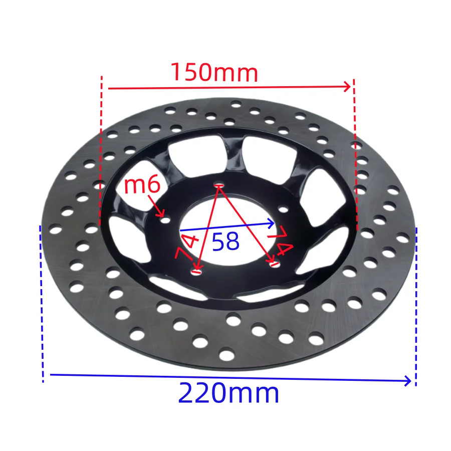 

Motorcycle Front Brake Disk for Honda Lifan Dayang Loncin Dayang for CG125 WAVE110 C100 LF110 200mm/220mm Motorbike Brake Discs