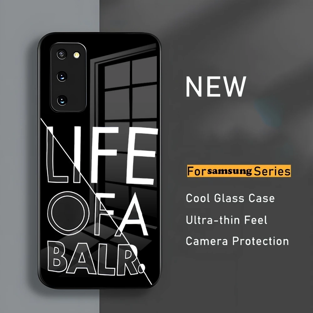 Design-BalRs Phone Durable Case For Samsung S 24 Ultra Plus 23 22 21 20 A 34 54 53 Note20 M 54 New 2024 Glass Cover