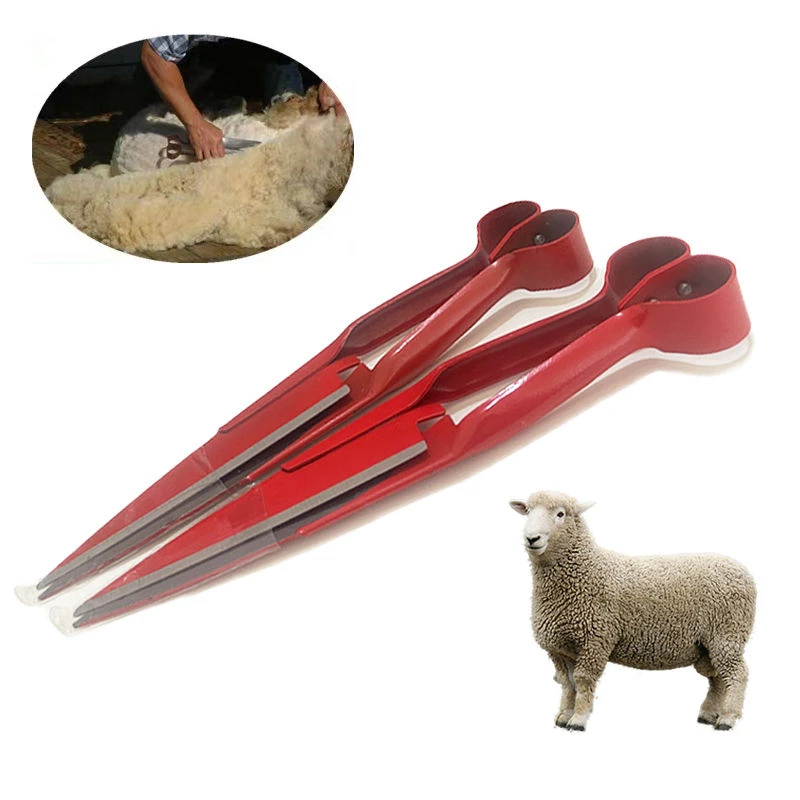 Stainless Steel Manual Sheep Shears, Veterinary Wool Cutting Scissors for Sheep and Lamb Shearing