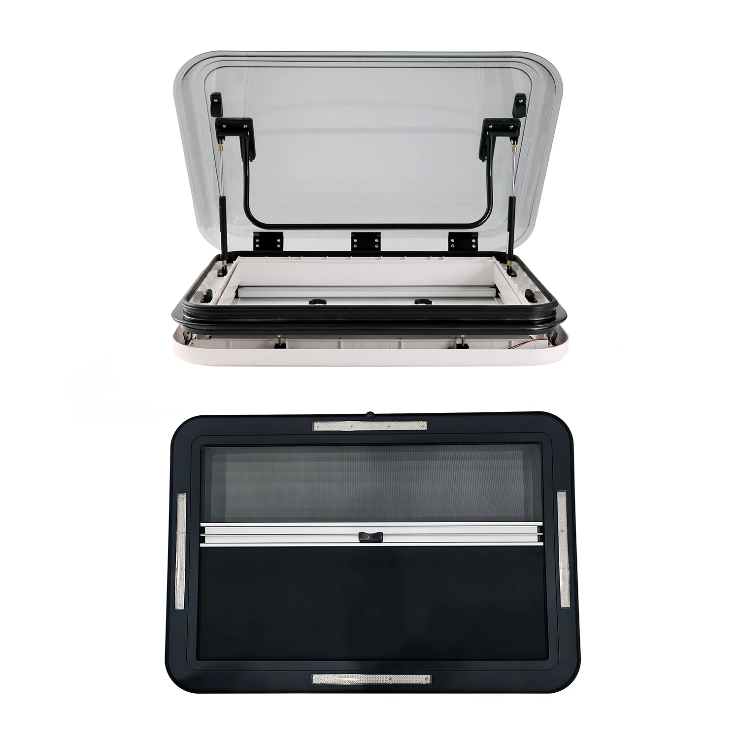 

500x500mm RV Caravan Skylight With Black Inner Frame Rv Top Window Camper Roof Window For Rv Accessories