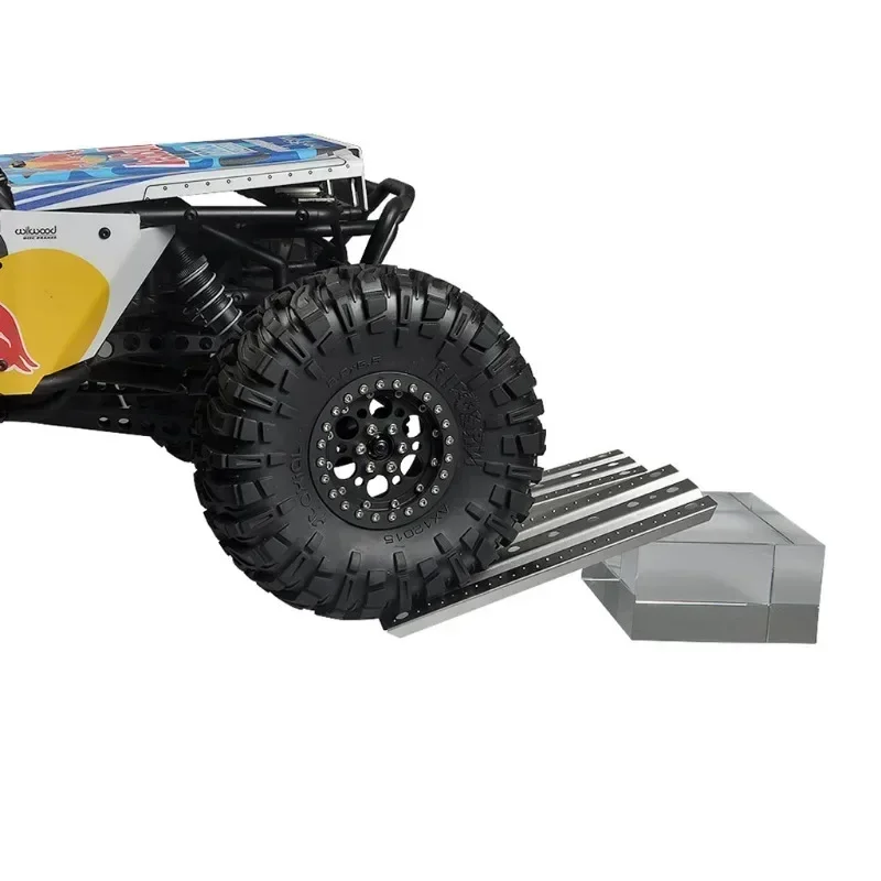 Tablero de rampas de recuperación de escalera de arena de Metal, tablero de Escape para coche trepador de control remoto Axial SCX10 Trxs TRX4, 2 uds.