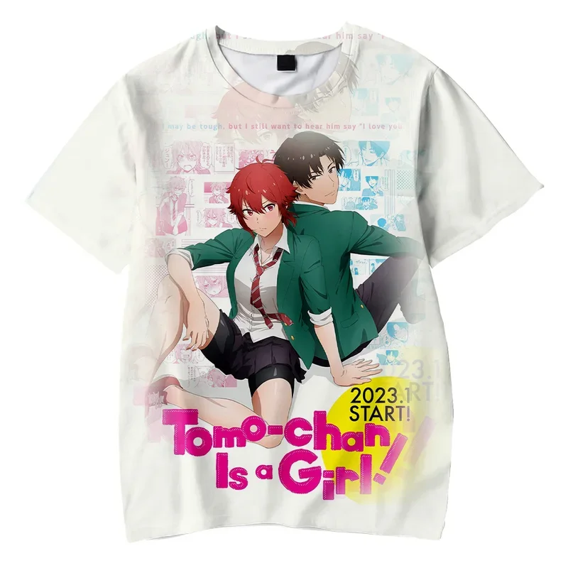 Camisetas de Anime 3D Tomo chan Is a Girl para hombres y mujeres, camiseta de manga corta con cuello redondo, ropa de calle informal, ropa de verano, 2023