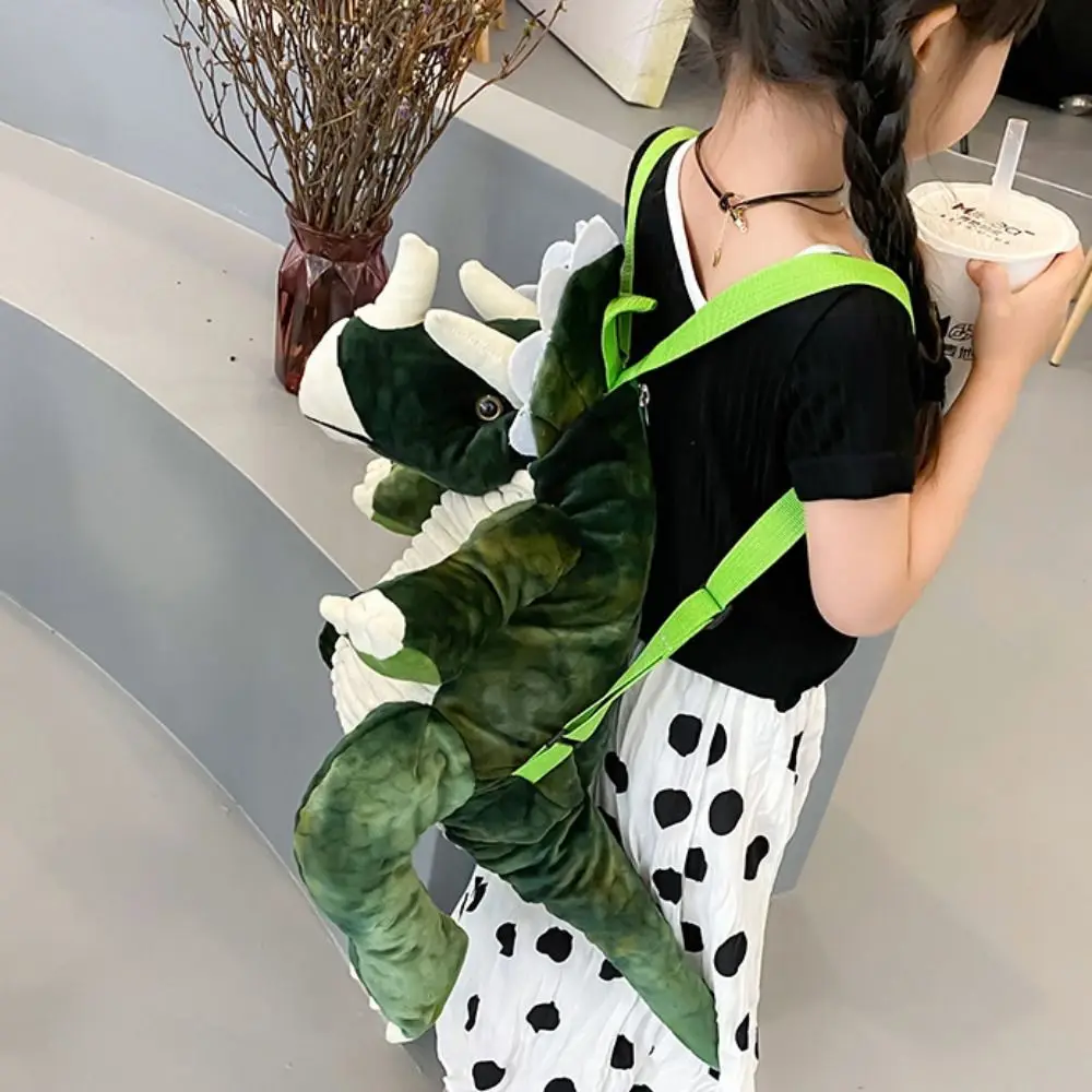 Gift Cartoon Dinosaur Crossbody Bag Funny Large Capacity Anime School Bag Kawaii Parent Child Shoulder Bag