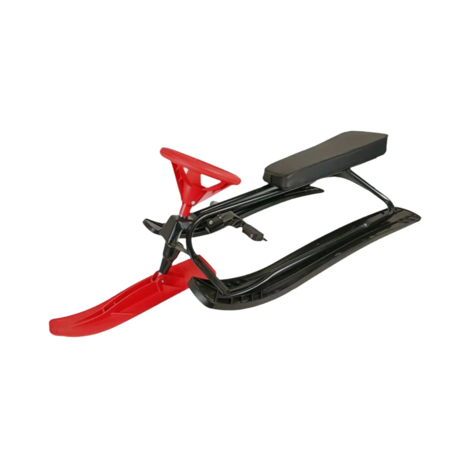 

Snow Sled with Steering Wheel Brake Simple for Downhill Easy to Use Lightweight Ski Sled for Girls Adults Boys Children Kids