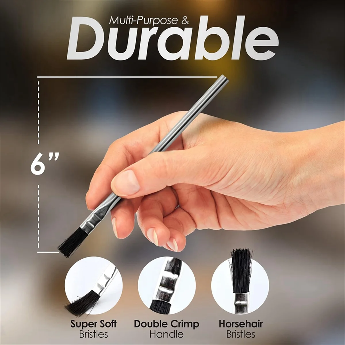 Le plus récent! Pinceaux acides – 48 brosses à flux acide en crin de cheval de 3/8 pouces, brosses à colle jetables pour le travail du bois, brosses époxy