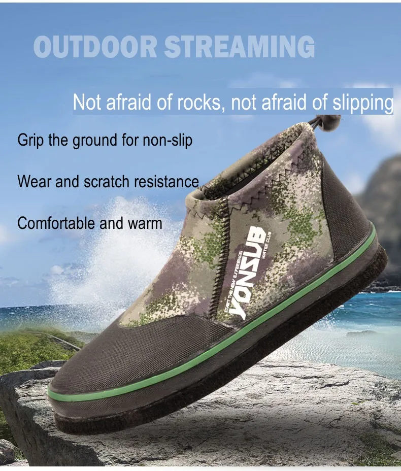 3 مللي متر النيوبرين الدفء الرياضات المائية Spearfishing القوارب التجديف أحذية السباحة الغوص تحت الماء الصيد تصفح الانجراف أحذية الشاطئ