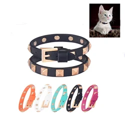 Leather Spiked Studded Collars For Cats And Dogs Cool Collar For Small And Medium Dogs Chihuahua 4 Colors