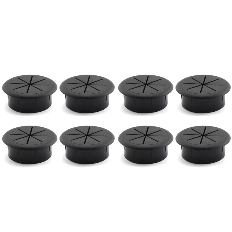 

8X Desk Clue Grommet Wire Hole Cover Suitable For Office PC Desk Cable Wire Cover