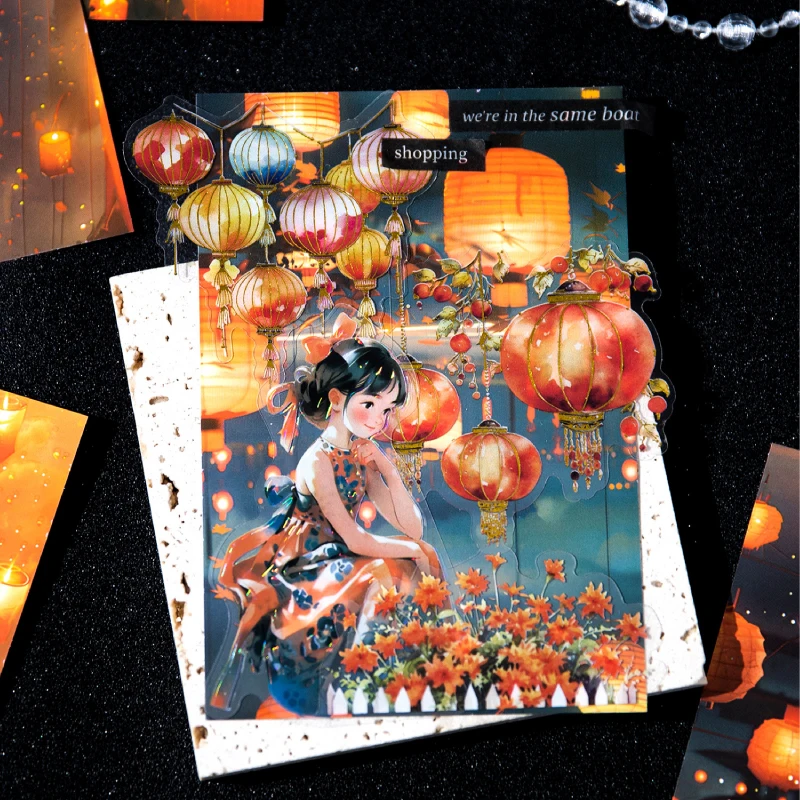 4 Packungen/Menge „Schöne Wünsche“-Serie, süßer, schöner Retro-Notizblock aus dekorativem Papier