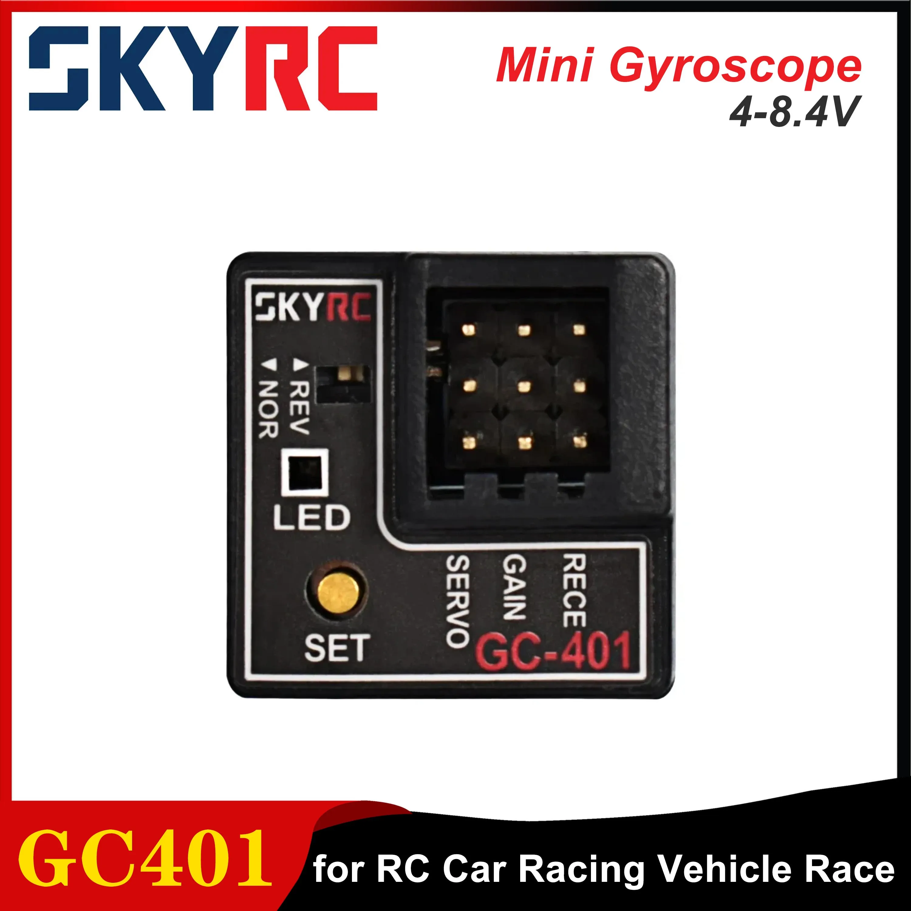 

SKYRC GC401 RC автомобильный гироскоп, мини-гироскоп 4-8,4 В для радиоуправляемого гоночного автомобиля, гоночного дрифта, выход рулевого управления, обновленные детали игрушки с сервоприводом