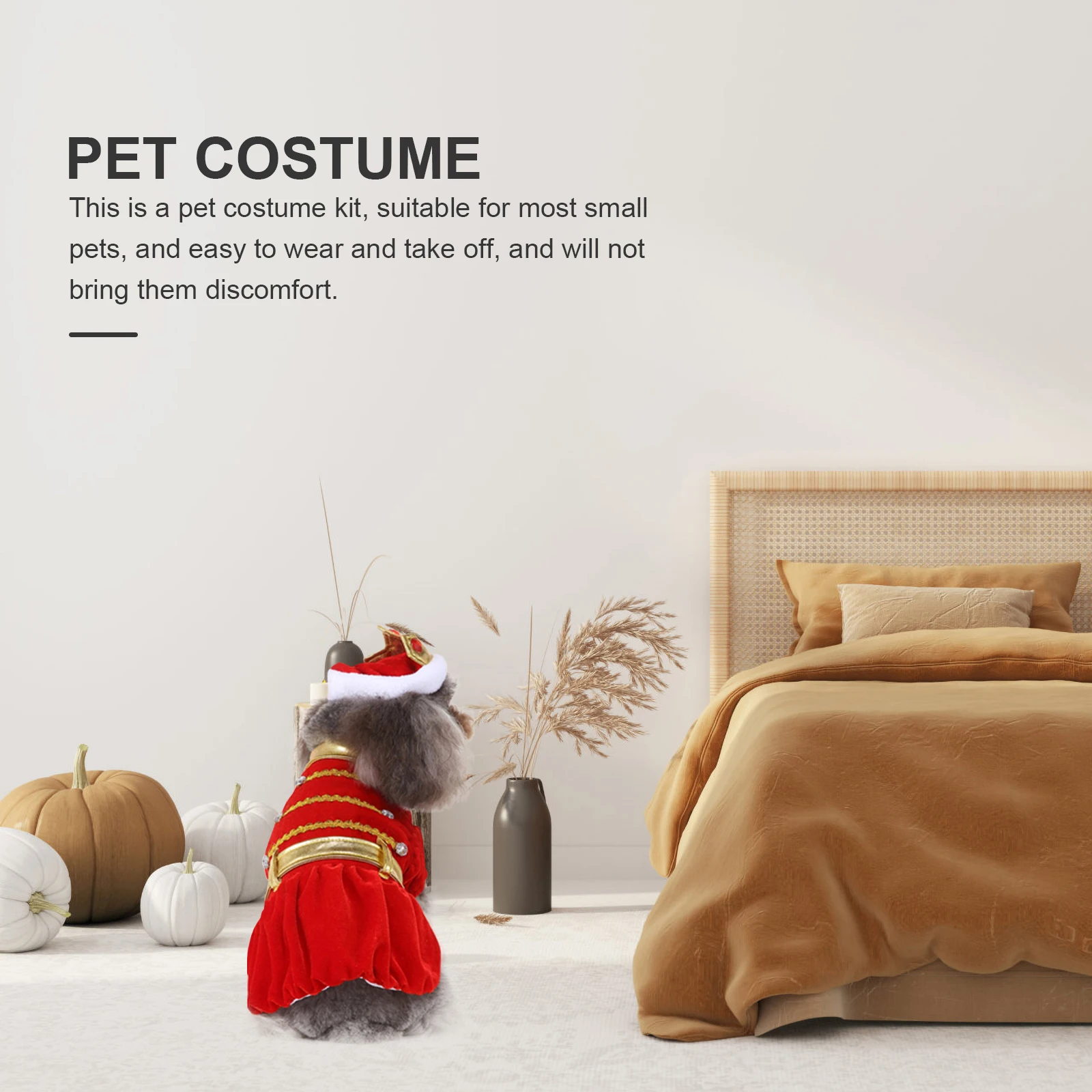 

1Set Pet Costume Kit Cute Halloween Dog Clothing Stylish Comfortable Outfit for Cat Puppy Party Dress Up Accessory