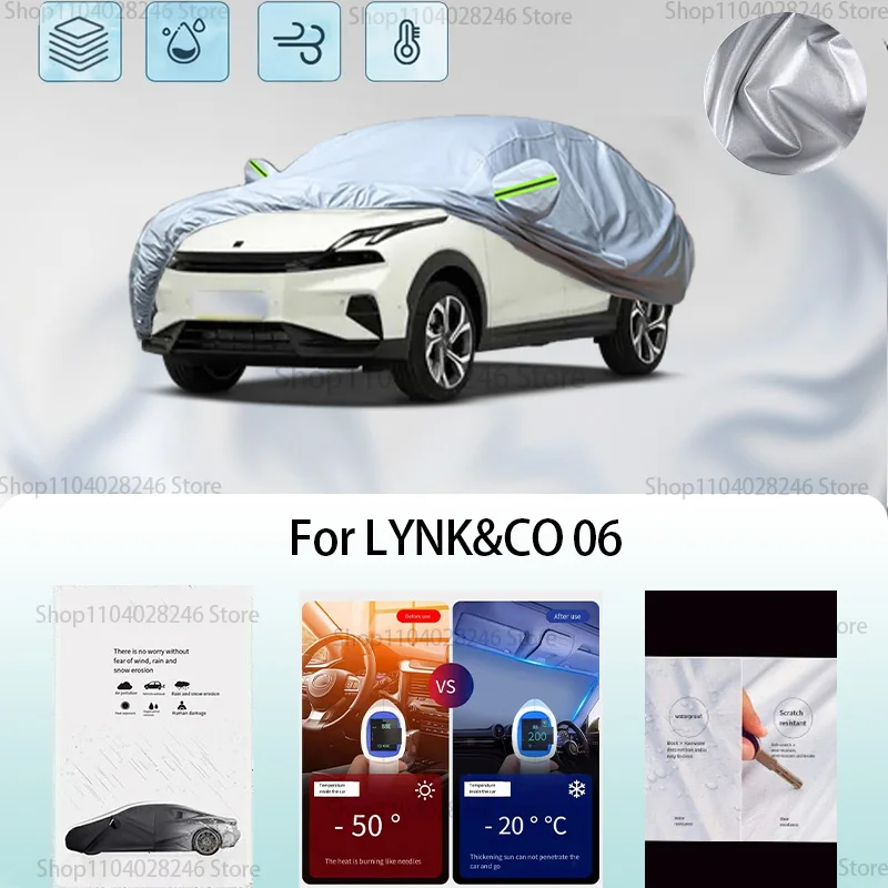 For LYNK&CO 06 Car clothing sun protection snow prevention antifreeze car protective cover auto cover