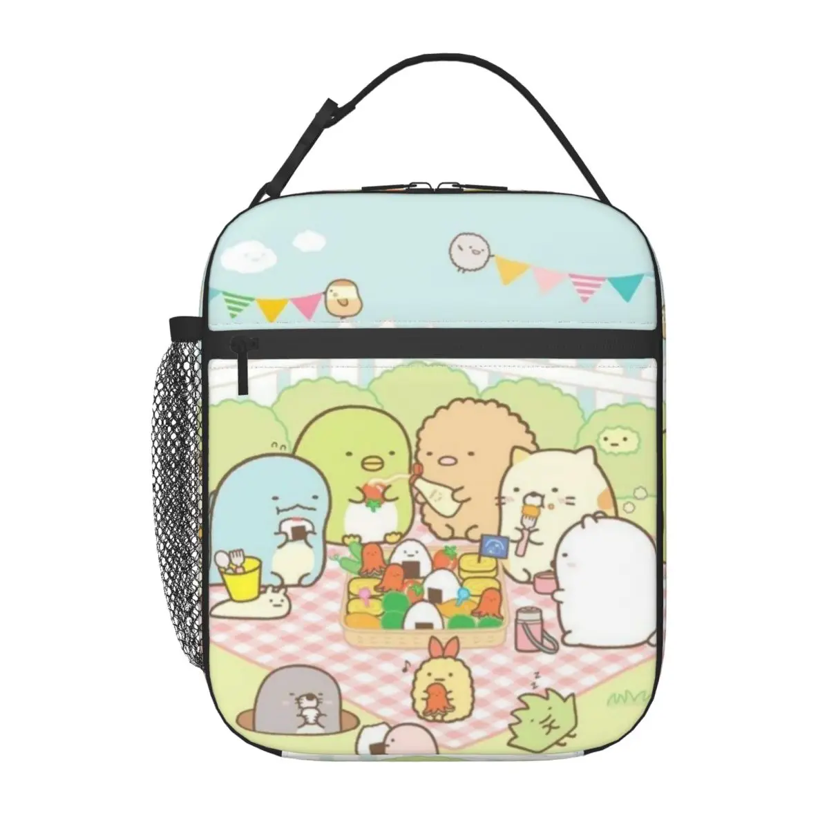 Sumikko Gurashi Kawaii الأبيض الدب ميرش معزول حقيبة حمل الغداء للخارجية الغذاء الحاويات قابلة لإعادة الاستخدام الحرارية برودة صناديق الغداء #3