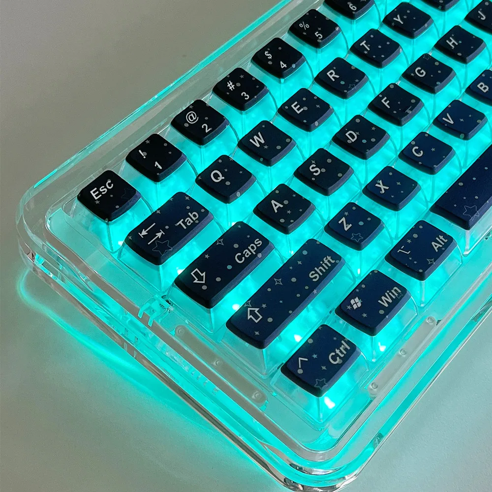 126 Keys Double Shot Keycap Similar Cherry Profile RGB Blacklit DYE Sublimation Keycap For Gateron MX Switch Mechanical Keyboard