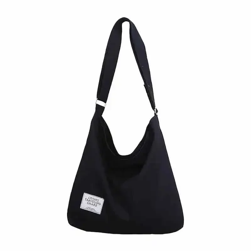 Bolso de hombro de lona para mujer, bandolera Retro de gran tamaño, estilo Hobo, i-SPC6