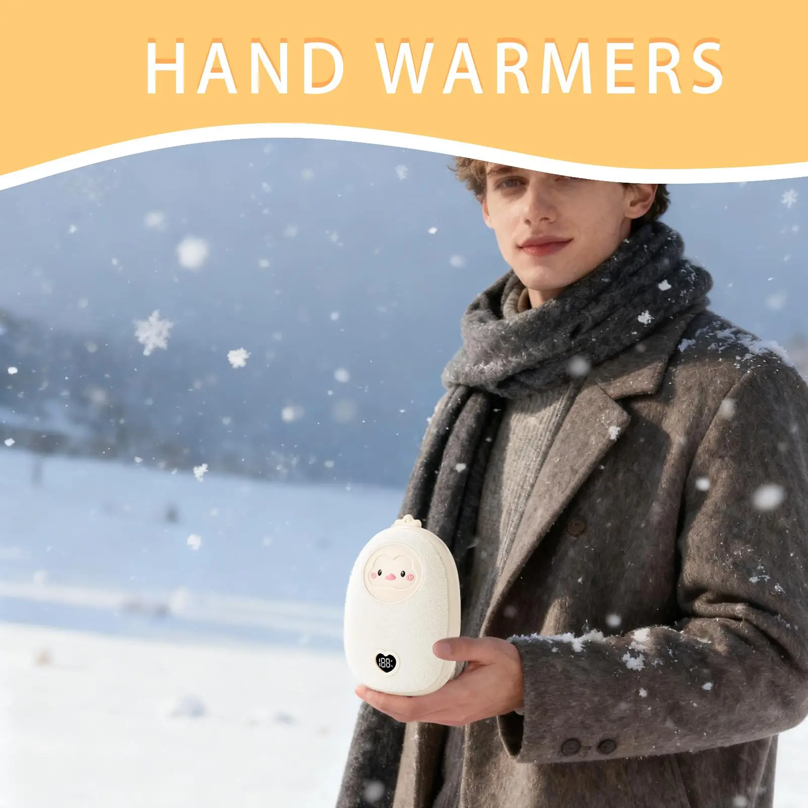 Electric Hand Warmers 3 Levels Hand Warmer Winter Pocket Heater For Winter Outdoor Office Home Camping Hiking Travel Skiing