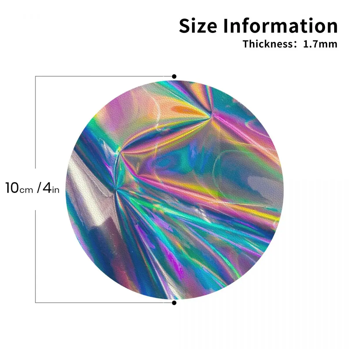 

Holographic Coasters Leather Placemats Waterproof Insulation Coffee Mats For Home Kitchen Dining Pads Set of 4