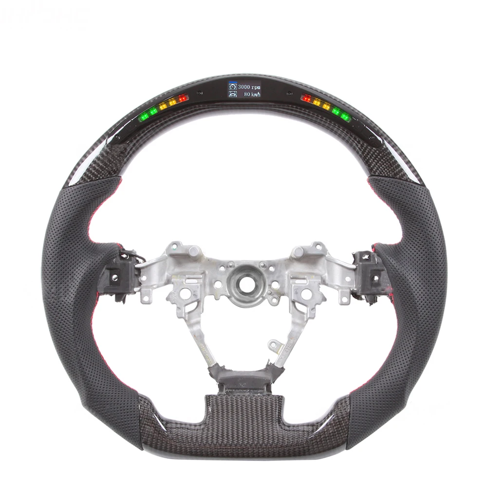 Hot Selling 100% REAL Carbon Fiber LED Steering Wheel for Toyota 86 Subaru BRX Toyota Corolla,Wish,Yaris,Camry