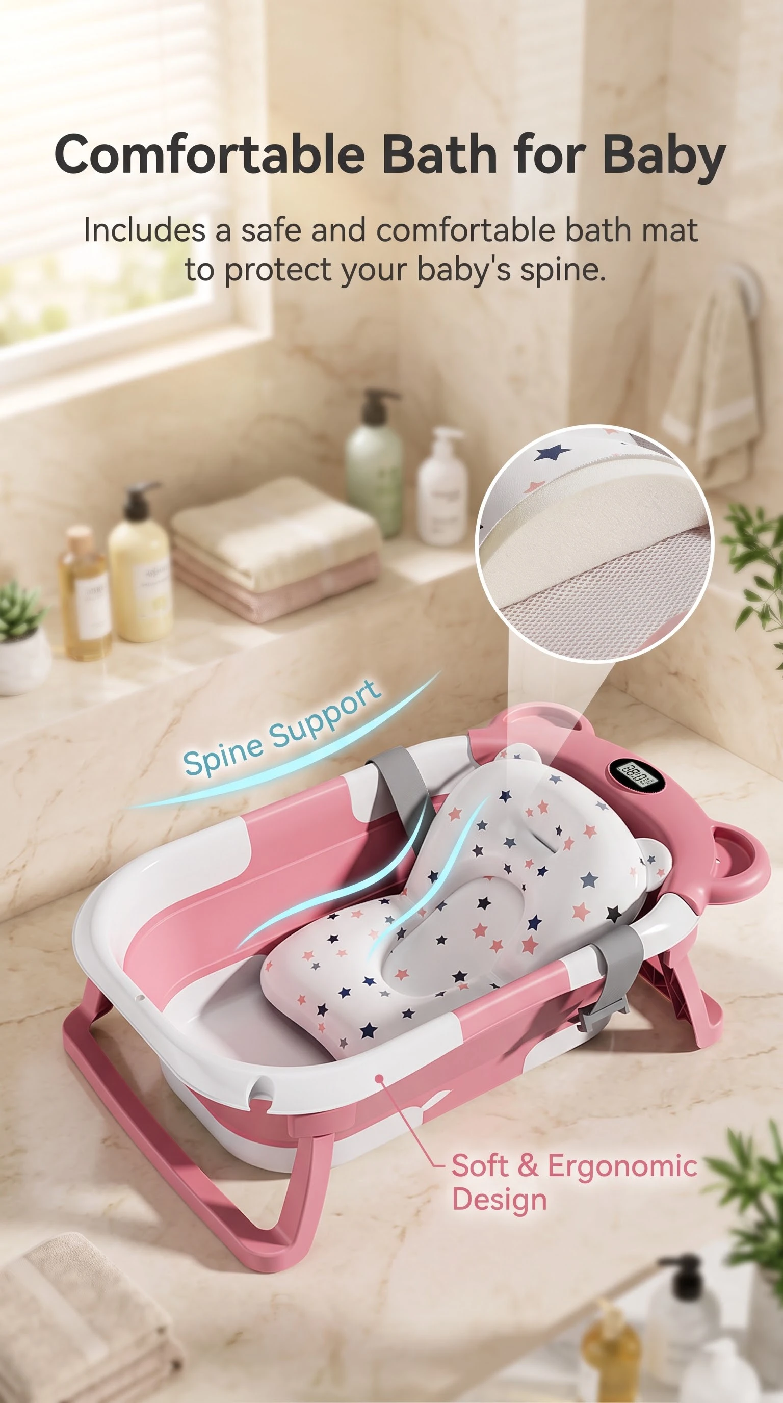 Vasca da bagno con foro di sca - Baby Bath Tub Foldable recensione e prezzo