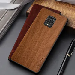 Case for Xiaomi Redmi Note 9 Pro 9S funda unique design lightweight wooden pattern PU leather cover for Redmi 9A 9C 9 Prime Case
