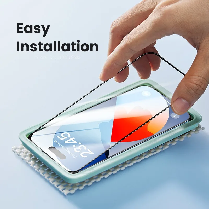 2Pcs Tempered Glass for iPhone 15 14 13 12 11 Pro Max Screen Protector for iPhone 14 Plus  for iPhone 11 XR Glass 9D Films