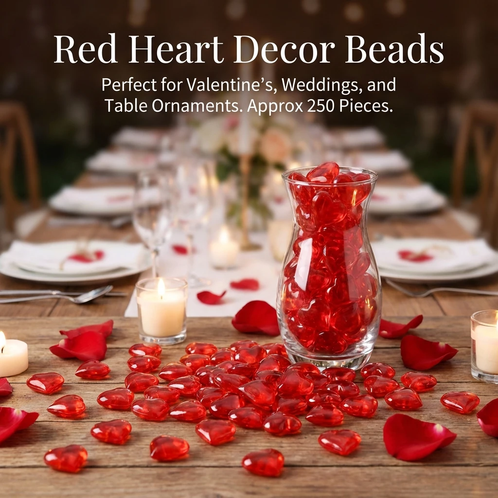 

Акриловые бусины-сердечки: декоративные элементы для ваз, аквариумов, столов, на День святого Валентина и свадьбы