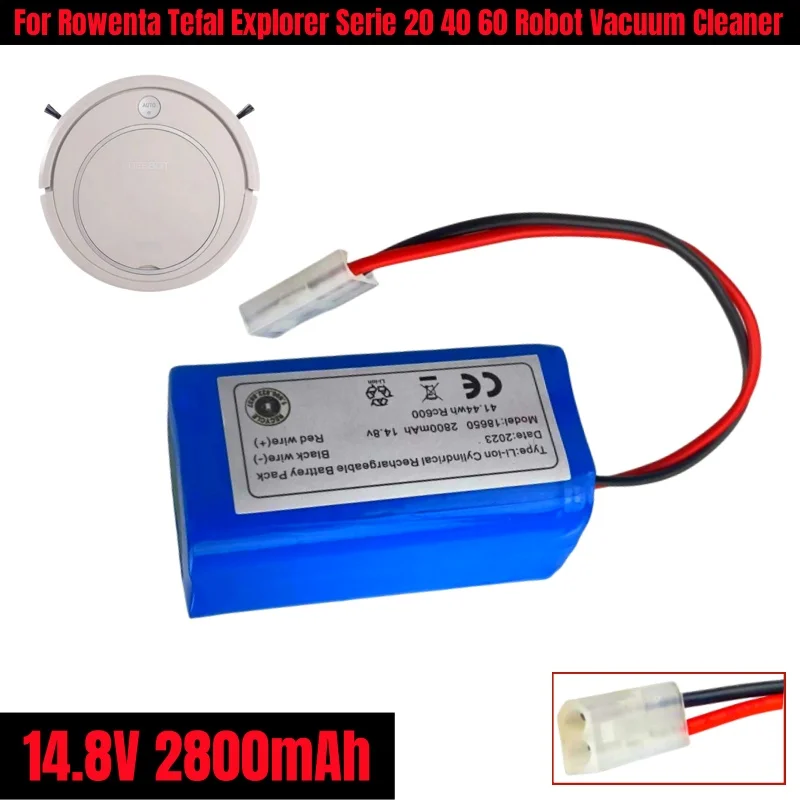 14.8V 2800mAh Li-ion Da Tian Gong battery plug Battery For Rowenta Tefal Explorer Serie 20 40 60 Robot Vacuum Cleaner Battery