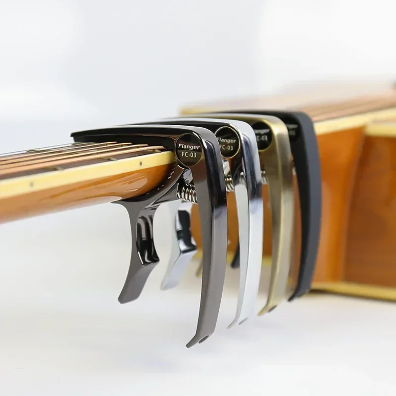 Abrazadera de afinación de Guitarra de aleación de Zinc FC-03, accesorios de Guitarra Capo para Guitarra eléctrica acústica, bajo, ukelele