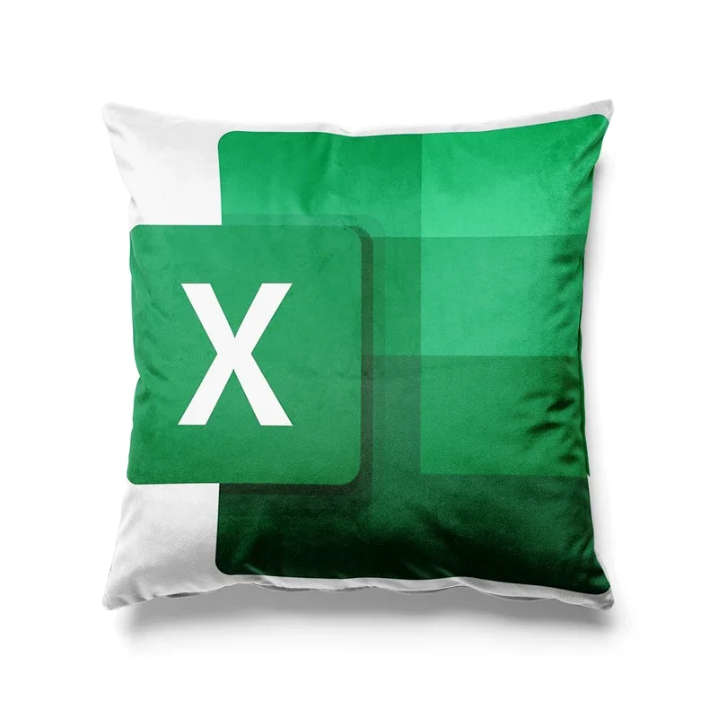 

Excel Sheet Square Throw Pillow Cushion Covers Cases Pillowcases 45cm x 45cm
