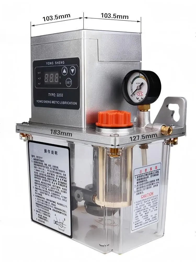 Bộ đầy đủ 2L Hoàn Toàn Tự Động Bôi Trơn Bơm 220 V Đơn Màn hình Dầu Bôi Trơn Máy Bơm cho máy CNC