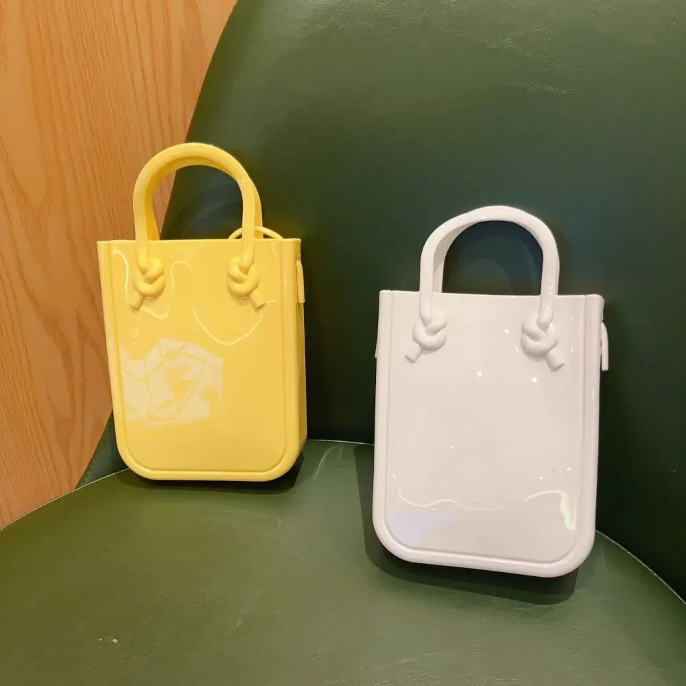 

Waterproof PVC Shoulder Bag Leisure Simple Mini Messenger Bag Portable Lightweight Candy Colored Handbags Vacation