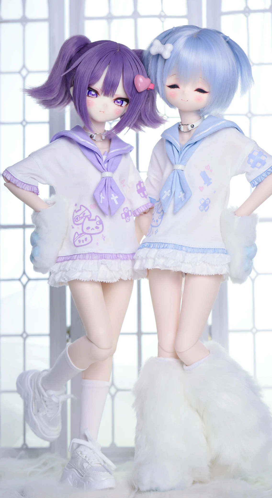 

BJD doll clothes suitable for 1/4 size MSD MDD cute doll clothes cloud cat sailor suit doll accessories (1 point)