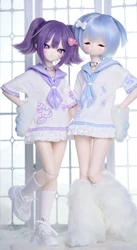 BJD doll clothes suitable for 1/4 size MSD MDD cute doll clothes cloud cat sailor suit doll accessories (1 point)